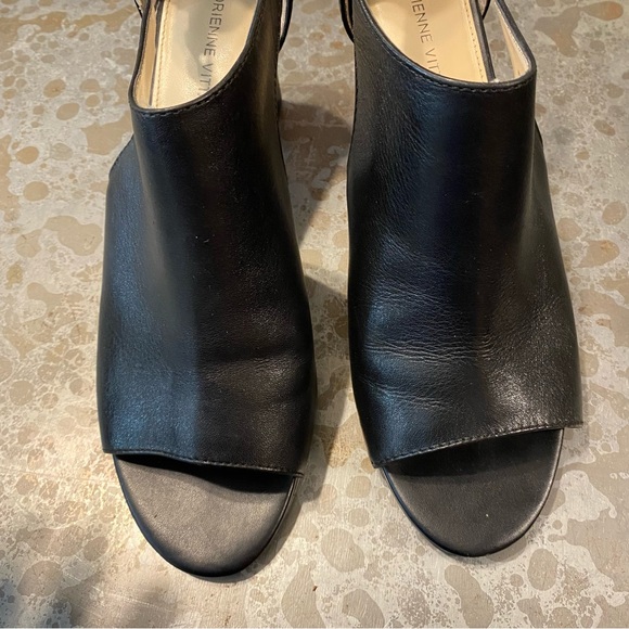 Adrienne Vittadini Shoes Heels Woman’s Leather Bootie Open Toe 7.5 ankle boots - Picture 9 of 10